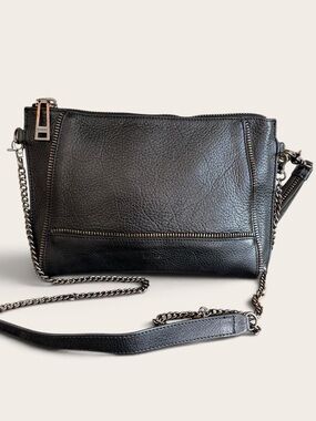 Vintage Y2K Botkier Trigger Convertible Crossbody Clutch 2007-2010 black leather